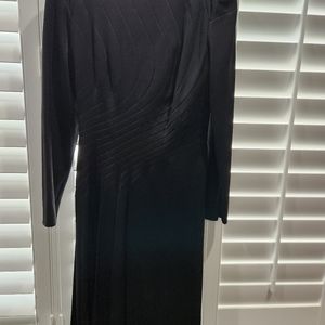 Black, size 10 sateen dress